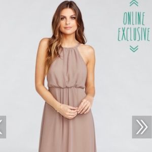 Show Me Your Mumu Amanda Maxi Dress Medium (Dune)